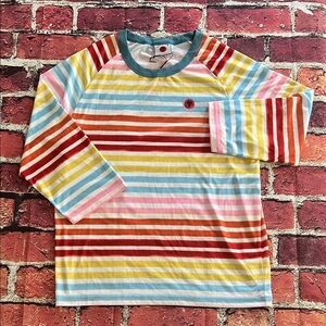 Icecream Multicolor Striped Long Sleeve Tee